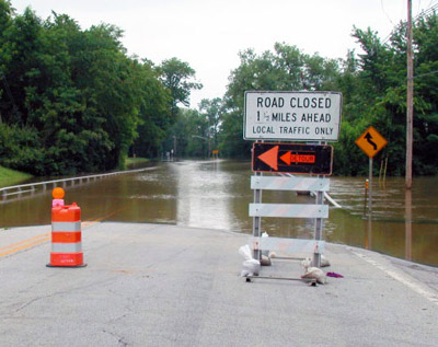 Flooded road